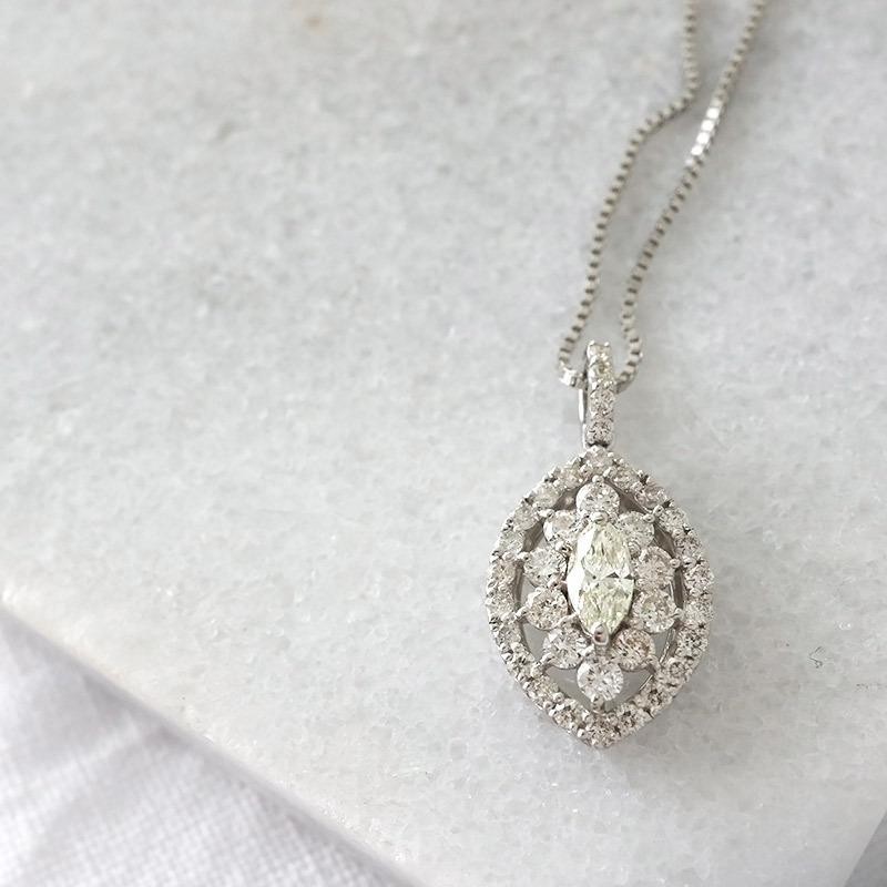 ダイヤモンド ネックレス k18 レディース ペンダント 0.5ct 18金