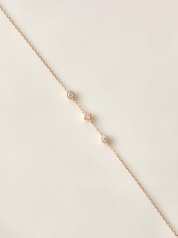 ETHEREAL 18K鑽石方映手鍊（黃K金）