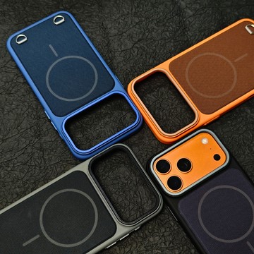 官方同款 科技布 自帶掛繩扣 磁吸 防摔殼 適用於 iPhone 17 16 15 Pro Max 手機殼 17 保護殼