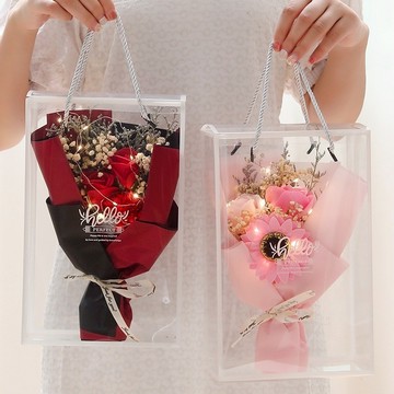 【GIFTME5台灣出貨】手提花束禮盒 畢業花束 玫瑰花束 情人節 畢業季 教師節 香皂花 康乃馨 向日葵 紀念日 送禮