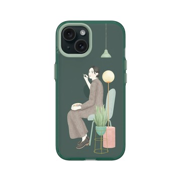 iPhone 15 Clear 憂墨綠 - 欣蒂小姐 Miss Cyndi - 女子畫家