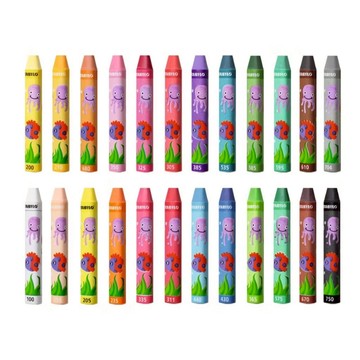 【德國天鵝STABILO】 Trio 三角筆身油性粉蠟筆 12/24色 兒童蠟筆12色(ST2612)