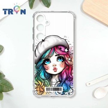 TRON 三星 A35 嘟嘴小女孩 四角防摔載具殼 軟殼 手機殼