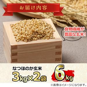 ふるさと納税 東串良町産！なつほのか玄米(3kg×2袋・計6kg) 鹿児島県東串良町