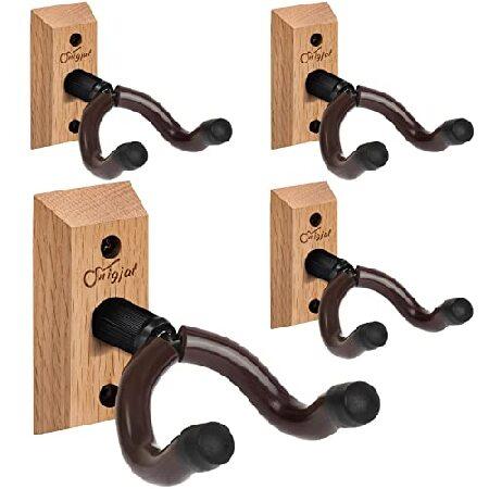 Guitar Mount pack, V-Shaped Guitar Wall Mount, Hardwood Guitar Hanger Wall Mount Stand with Screws, Adjustable Guitar Wall Hanger Holder Hook for Ac