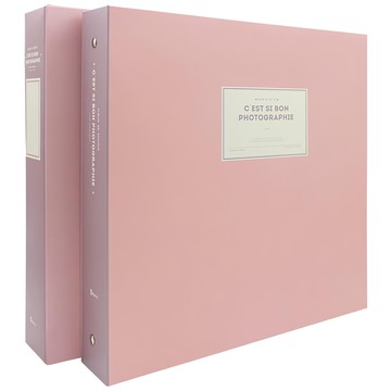 Bfancy 小相館 Grande 大型活頁夾相簿 自黏式內頁  粉色的  50張