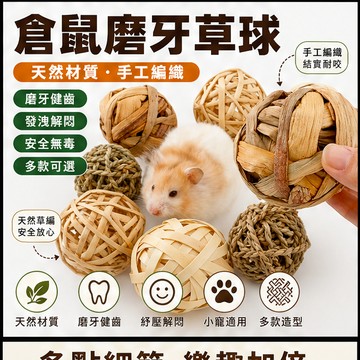 【萌寵家園】精品優選 倉鼠磨牙草球 草製編織球 兔子草球 小寵玩具球 倉鼠球 啃咬草球 小寵磨牙球 手工編織球 藤編球
