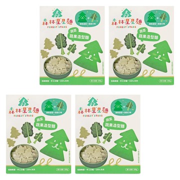 FOREST NOODLES 森林麵食 森林星星麵 新鮮蔬菜  200g  4盒