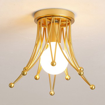 Honey Comb 北歐簡約皇冠單吸頂玄關燈 KC2163-40 金屬烤漆  1件  金色