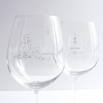 Minimalist簡單愛系列|訂製心靈手巧紅酒對杯—文字雕刻