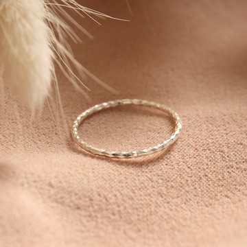 [925純銀]煙雨迷離極細多切面戒指【SL351】-銀