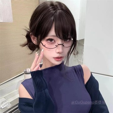 【台灣熱賣】✨ 半框眼鏡 無鏡片眼鏡 cosplay 禁慾風 裝飾 下框眼鏡 裝扮道具