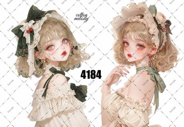 original sticker no.4184 人物貼紙 原創貼紙 原創人物貼紙 裝飾貼紙 cotton melody