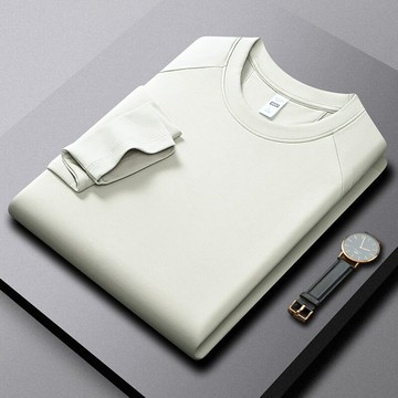 【新款熱賣】熱特姆發熱萊賽爾棉長袖衛衣體恤純色圓領t運動休閑上衣男士戶外