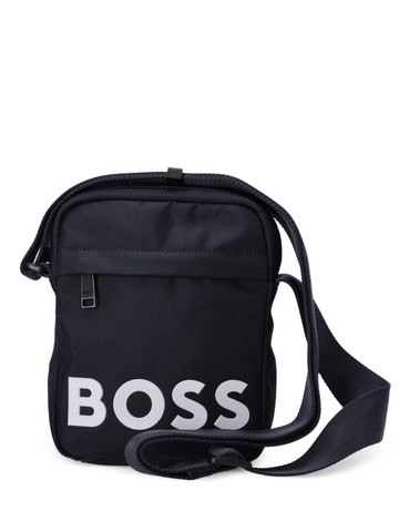 BOSS - logo-print shoulder bag - men - Recycled Polyester/Recycled Polyester/Polyethylene vinyl acetate (PEVA) - One Size - Blue