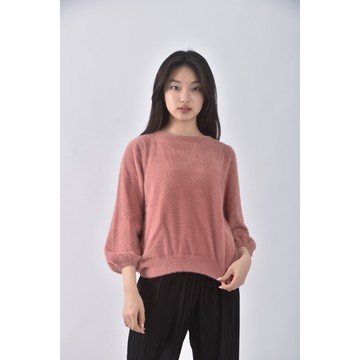 (M) michel klein毛毛粉色長袖上衣二手衣