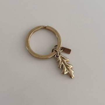 森林小物—夏櫟葉 黃銅鑰匙圈吊飾