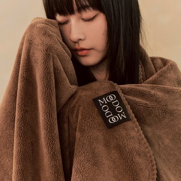 MOODO 沐兜｜舒芙蕾銀離子抗菌浴巾 - 暖栗棕