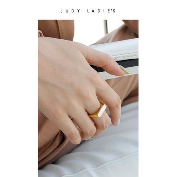 【Judy ladies】 星云系列  極簡18K天然淡水珍珠星云閉口戒指