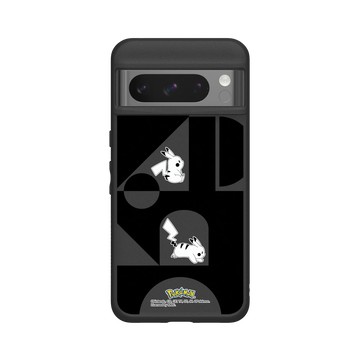 Pixel 8 Pro SolidSuit 黑 - 寶可夢 Pokemon - 皮卡丘與積木-黑白版