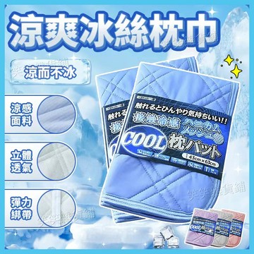 🌜台灣出貨🌛出口日本冷感枕墊 網眼透氣 學生宿捨助眠冰絲  涼爽枕墊 透氣枕墊 吸汗枕墊枕墊保潔墊枕套墊單人枕墊