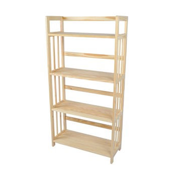 【LIFECODE】極簡風黃松木四層書架/實木置物架