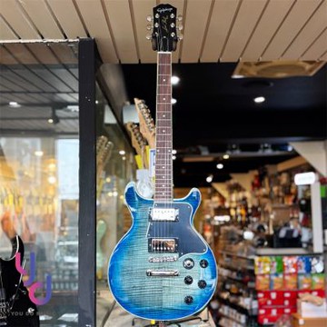 Epiphone Les Paul Double Cut Figured 電 吉他 藍色虎紋 贈原廠琴袋 終身保固