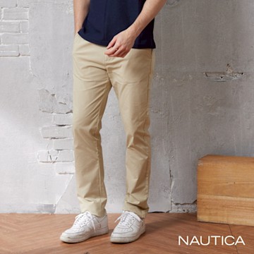 Nautica 男裝 COOLMAX舒適休閒長褲-卡其色
