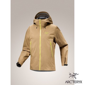 【Arcteryx 始祖鳥官方直營】男 Beta 輕量防水外套 帆布棕/喜悅黃