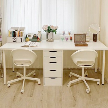公司貨 免運 雙人書桌學習桌辦公桌家用姐妹寫字桌長條桌子宜家同款桌子電腦桌 快速發貨