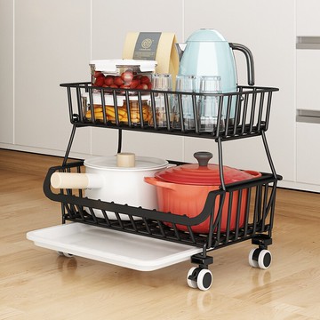 下水槽置物架 廚房蔬菜置物架下水槽水道鍋架多層落地收納架櫥櫃家用廚櫃儲物架【xy5678】