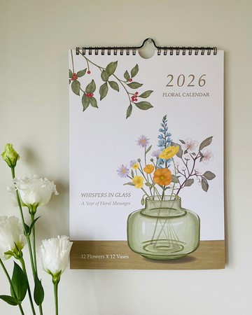 【2026 第二款主打】瓶中花語月曆 (A4掛曆)