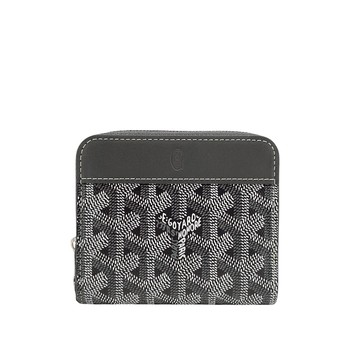 Goyard Matignon PM 帆布拉鍊零錢包(灰)