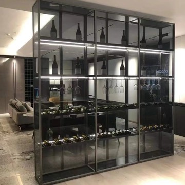 公司貨 免運 全鋁合金玻璃酒櫃全鋁合金玻璃衣櫃鋁合金鋁合金玻璃櫃展示櫃玻璃 快速發貨