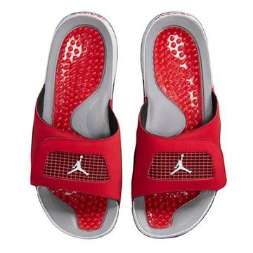 Nike 拖鞋 男鞋 魔鬼氈 Jordan Hydro 4 Retro 喬丹 紅灰 532225-600