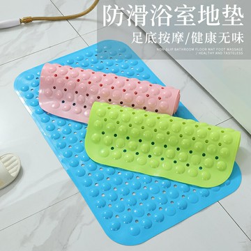 浴室防滑墊家用pvc無味淋浴房洗澡腳墊廁所衛生間地墊兒童防摔墊