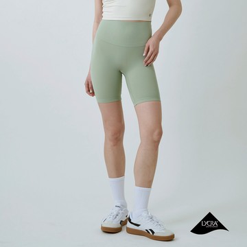 Lycra無縫款提臀抗菌四分褲-豆沙綠