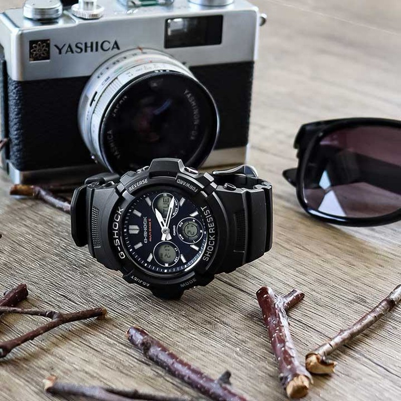 専用　G-SHOCK AWG-M100SB 電波ソーラー アナデジ 腕時計 ⑦ G-SHOCK Gショック 電波ソーラー 腕時計 メンズ 黒 ブラック AWG