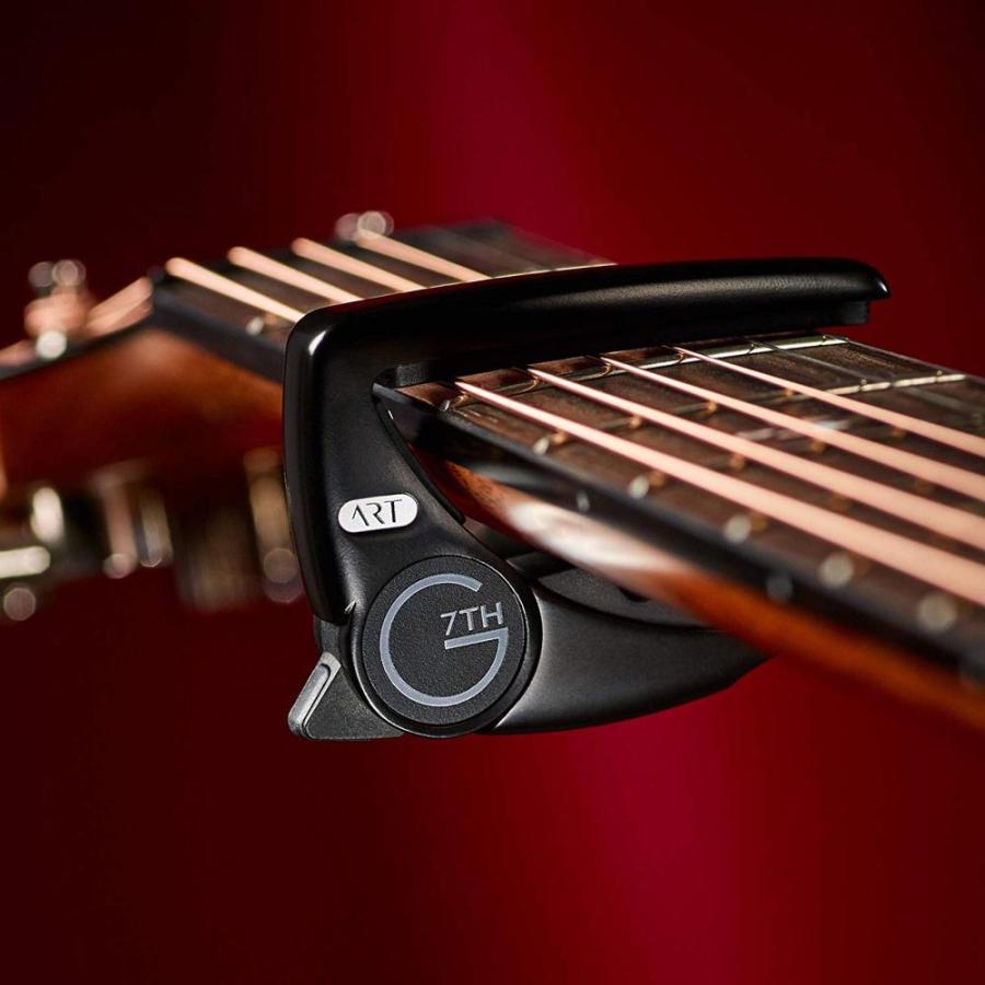 G7th Performance ART Capo String, Satin Black Bundled with MXR Pa