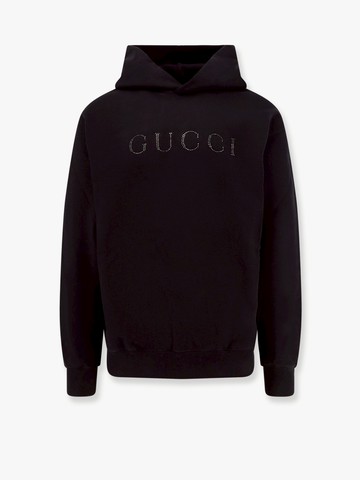 Cotton sweatshirt with frontal logo - GUCCI - gender_Man