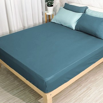 J-bedtime 床寢時光 高質感素色天絲床包枕套組 S7665-S-H  單人  平靜藍  床包 + 枕套