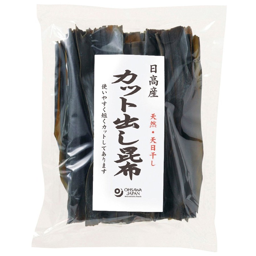 オーサワ 日高産　カット出し昆布 80g 4袋 送料込