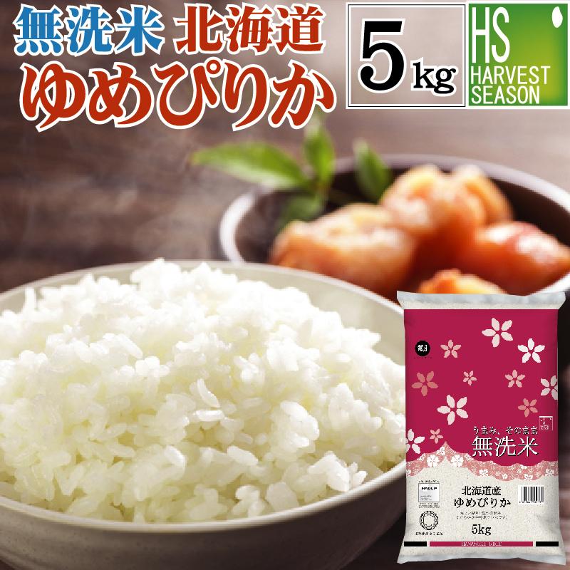 新米 令和5年産 無洗米 5kg ゆめぴりか 北海道産 送料無料 特A（SL）