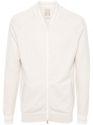 Boggi Milano - knitted zipped jumper - men - Cotton/Silk/Cashmere - M - Neutrals