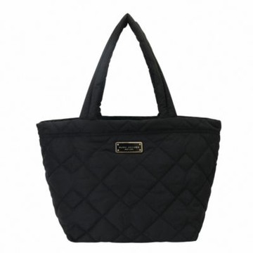 MARC JACOBS 黑鐵牌絎縫紋鋪棉手提托特包(黑)大