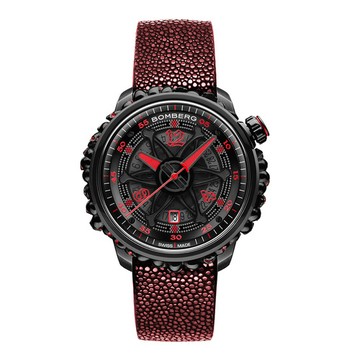 BOMBERG｜BB-01 自動機械系列 紅色骷髏魅影自動大三針-限量版－錶徑 43mm