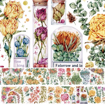 ❤NANI❤【分裝】新七天盛放系列分裝膠帶PET膠帶花花造景膠帶