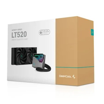 DEEPCOOL 九州風神 LT520 黑/240 一體式水冷排/AM5/CPU散熱器/磁吸定位
