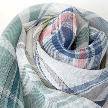 Linen 手織亞麻圍巾【彩風06】