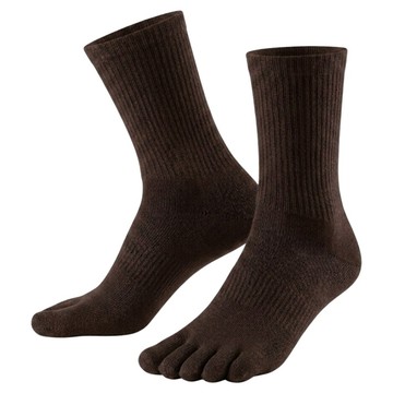NICOFUN 愛定做 一日遊系列 運動五趾中筒襪 fyk235toe05-42  烏木色  220~250mm  1套